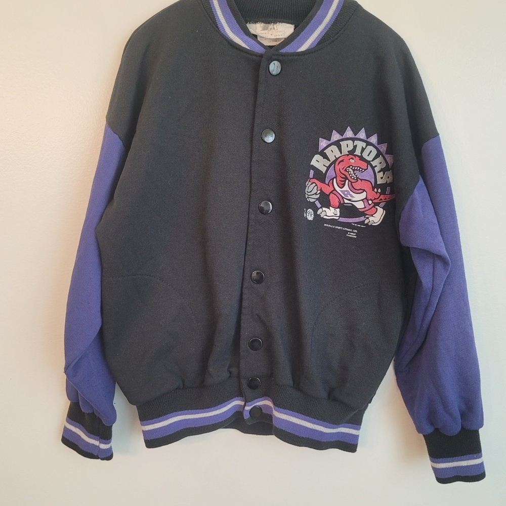 Vintage Raptors NBA Black and Purple Sweater - Picture 2 of 4